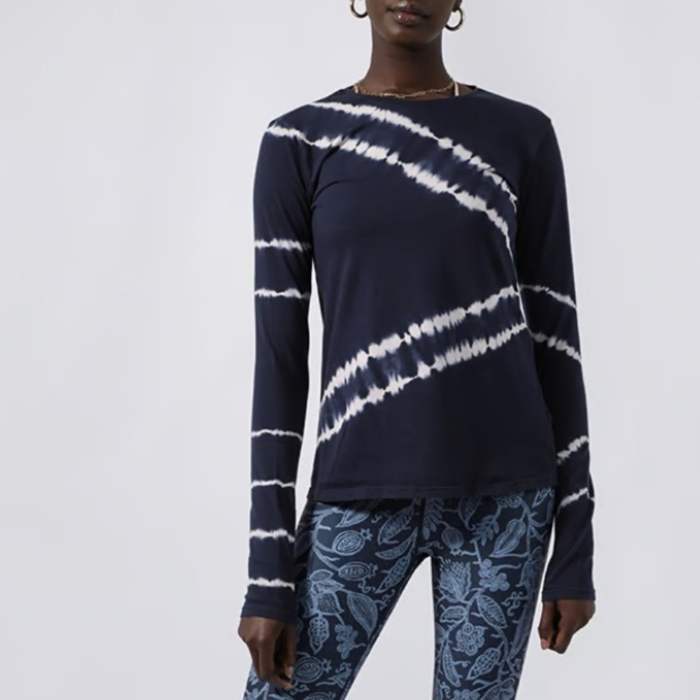 NWOT The Upside Navy Tie Dye Long Sleeve Top Size XS